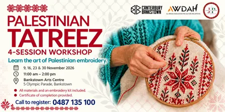 Palestinian Tatreez – 4-Session Embroidery Workshop