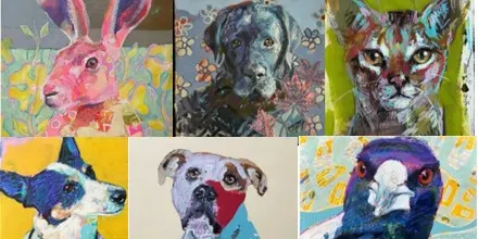 POP ART ANIMALS:  MIXED MEDIA WORKSHOP with Cat Leonard