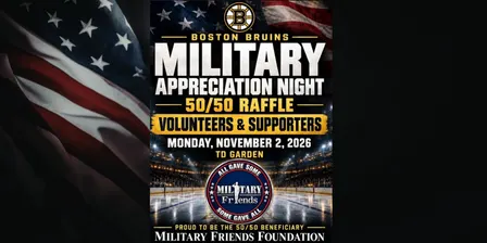 Boston Bruins 50/50 Raffle Volunteer Sign-up for Team Military Friends