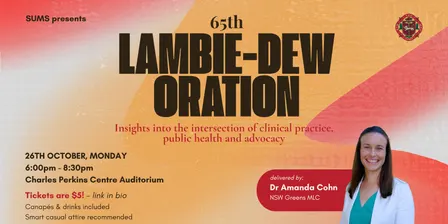 SUMS 65th Lambie-Dew Oration