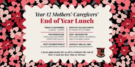 2026 Year 12 Mothers' and Caregivers' Lunch