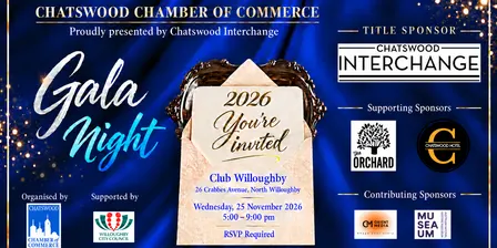 Chatswood Chamber of Commerce 2026 Gala Night