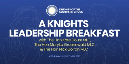 A Knights Leadership Breakfast with The Hon Kate Doust MLC, The Hon Maryka Groenewald MLC, & The Hon Nick Goiran MLC