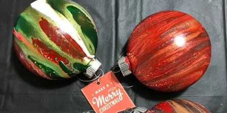 Christmas Baubles - Acrylic Flow Art