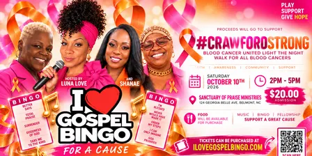 I LOVE GOSPEL BINGO FOR A CAUSE