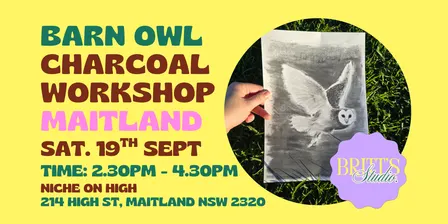 Charcoal Barn Owl Workshop Maitland