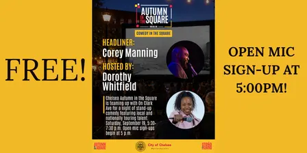 Free Stand-up Comedy & Open Mic with Corey Manning & Dorothy Whitfield
