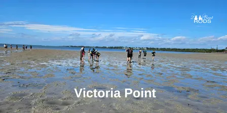 Group fishing lesson at Victoria Point - September