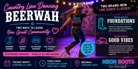 Neon Boots Line Dance Beerwah