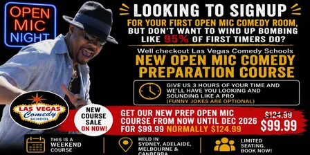 Open Mic Comedy Preparation Course Civic Hotel CBD, Sydney