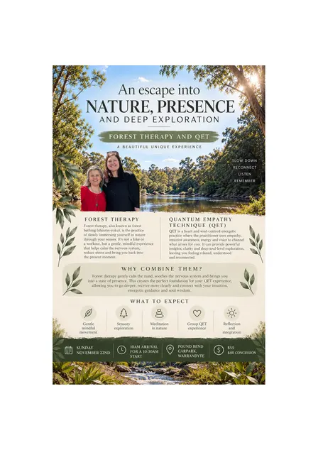 Forest Therapy QET Experience with Ros and Carly