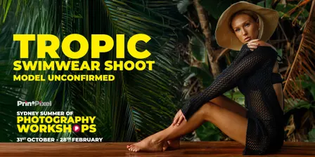 Jungle swimwear shoot with [Model pending]