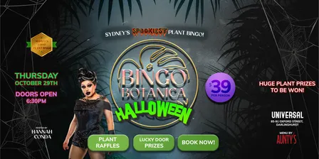 BINGO BOTANICA: HALLOWEEN [Thu 29 Oct]
