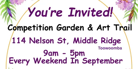 Open Competition Garden and Art Trail - Toowoomba Carnival Of Flowers