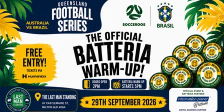 The official batteria warm-up (Esquenta) - BRA x AUS - 29/09 at The Last Man Standing