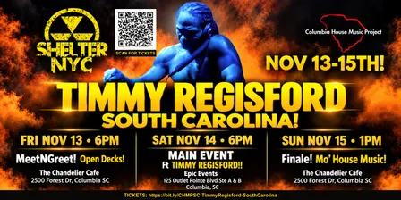 TIMMY REGISFORD - South Carolina!!! Veterans Day Wknd!!