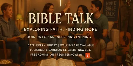 Youth Bible Talk Event Dinner, Games & Connection - All Christian's Welcome