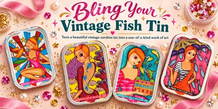 Bling Your Vintage Fish Tin