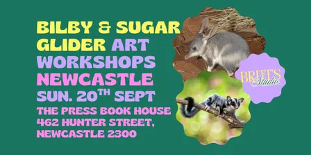 Bilby & Sugar Glider Art Workshops Newcastle