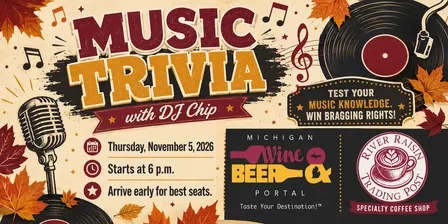 Music Trivia - Thursday, November 5, 2026 from 6-8 p.m.