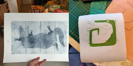 Crocodile illustration with Emilie