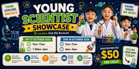 Young Scientist Showcase at Kids Enrichment Expo Oct 2026