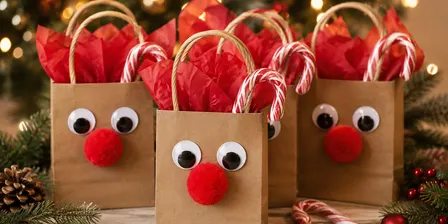 Xmas Bags and Wrapping Ideas Workshop with a Glass of Bubbles on Arrival