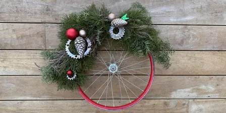 Make an Upbicycled Christmas Wreath
