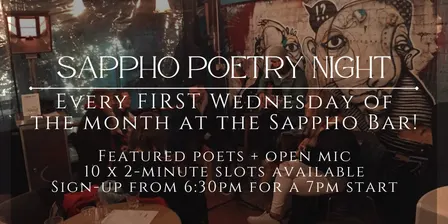 Sappho Poetry Night - Andy Jackson & Robyn Rowland w/ OPEN MIC
