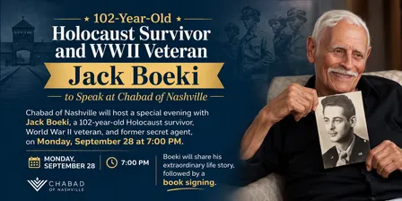 An Evening with 102-Year-Old Holocaust Survivor and WWII Veteran Jack Boeki