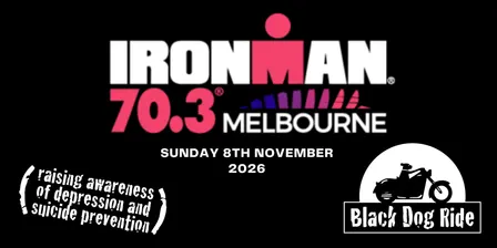 Black Dog Ride - IRONMAN 70.3 Melbourne Moto Volunteers 2026 - FREE!!