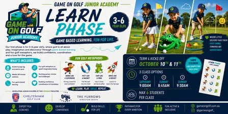 Learn Phase GameOnGolf Junior Academy Term 4 2026