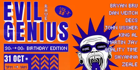 EVIL GENIUS 9TH BIRTHDAY | 90s TO 00s HOUSE & TRANCE