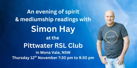 Aussie medium Simon Hay at the Pittwater RSL Club