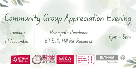 Community Group Appreciation Evening