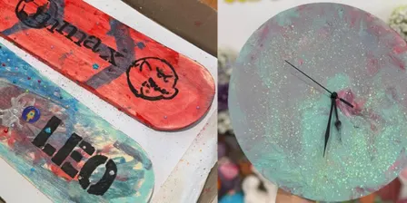 Mini Skateboard and Clock Painting Workshop 7+