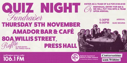 Conversations with Wāhine Fundraiser Quiz Night!
