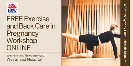 FREE Exercise and Backcare in Pregnancy Thursday ONLINE 12th November 2026