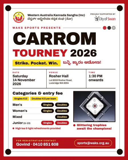 WAKS Carrom Tournament 2026