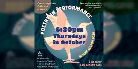 2026 Spring Season Ticket: Poetry In Performance, 4 Nights for the Price of 3!