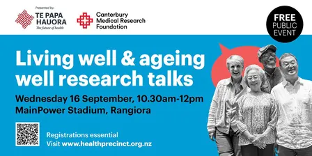 Living well & ageing well Research Talks 2026 - Rangiora