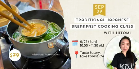 Japanese Cooking Class: Traditional Japanese Breakfast with Fermented Seasonings - $79