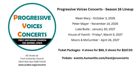 2026-2027 Progressive Voices Concerts Season Tickets