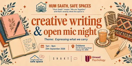 Creative writing workshop and open mic night (Hum Saath Safe Spaces)