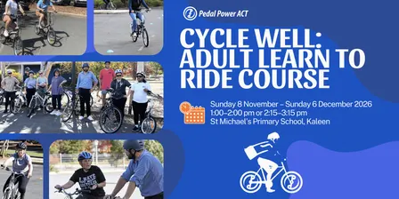Cycle Well: Adult Learn to Ride Course - November & December 2026