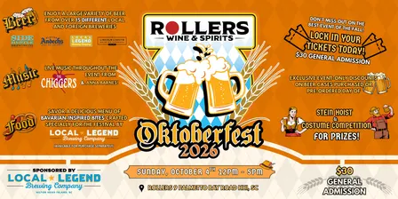 2026 Hilton Head Island's Oktoberfest sponsored by Rollers & Local Legend Brewing Co.