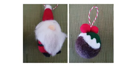 School Holiday Activity - Felting Christmas Puddings and Santa