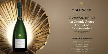 Champagne Dinner Bollinger La Grande Année 2018 Launch