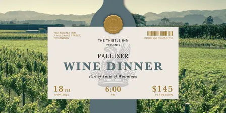 Palliser Wine Dinner - Part of Taste of Wairarapa