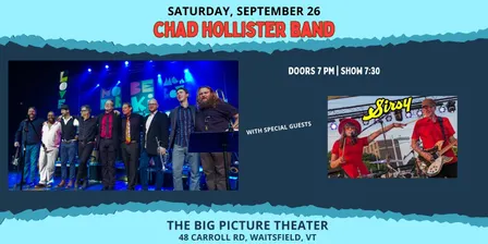 Chad Hollister Band with special guests SIRSY